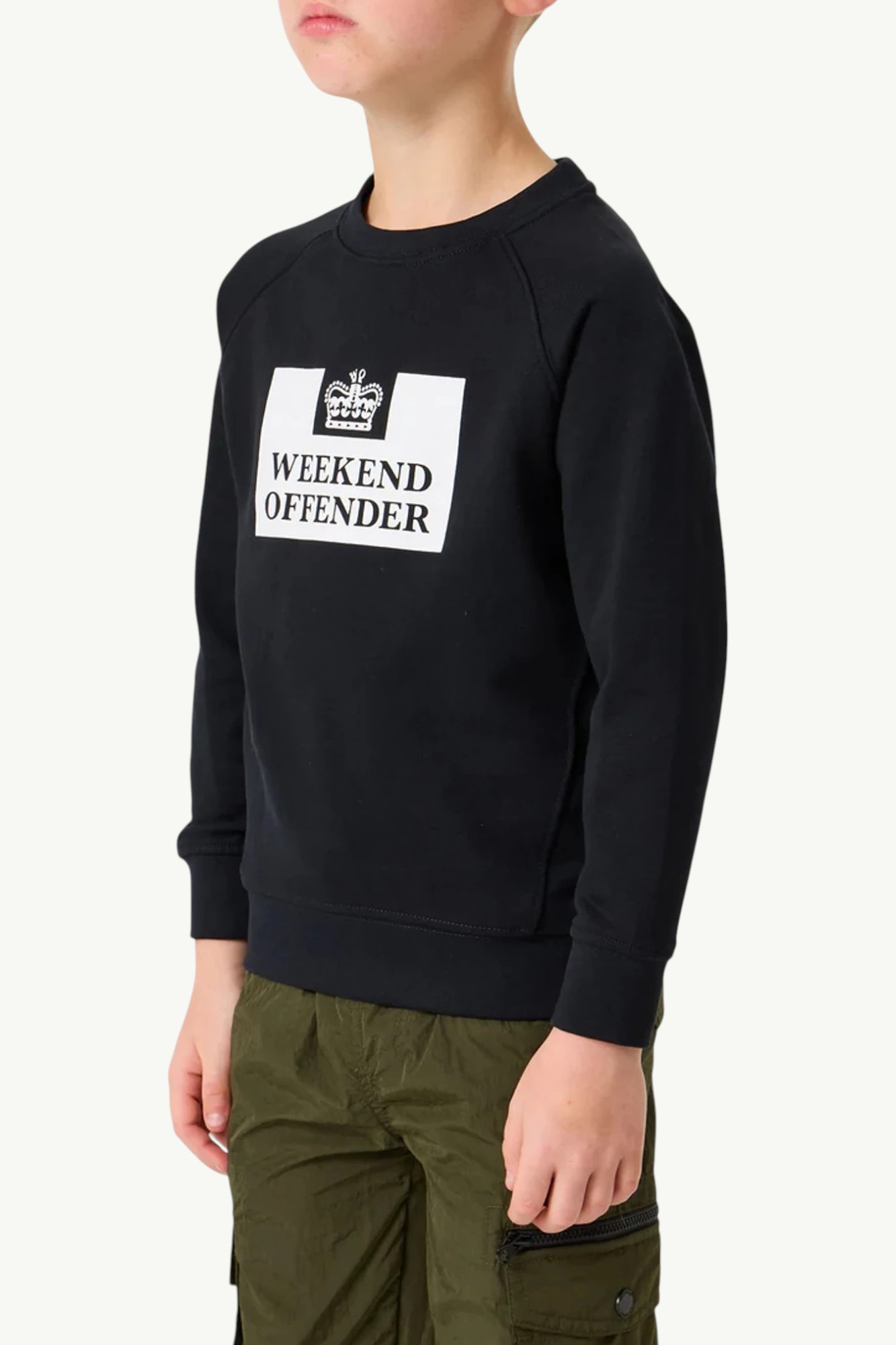 Weekend Offender Kids Penitentiary Classic Sweatshirt Black KIDSSWAW2202