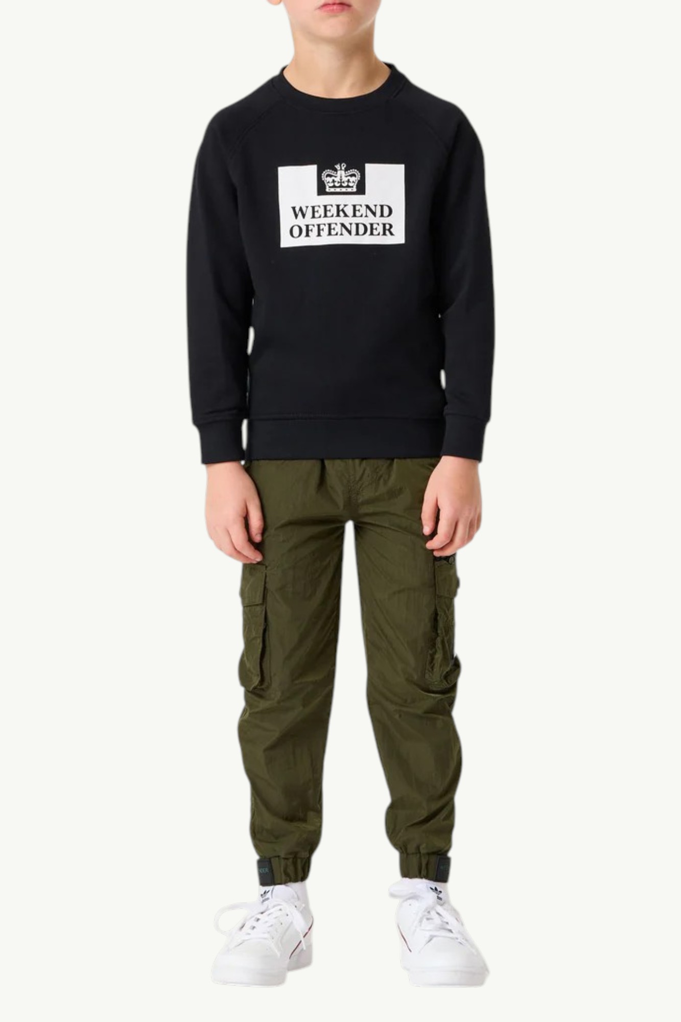Weekend Offender Kids Penitentiary Classic Sweatshirt Black KIDSSWAW2202