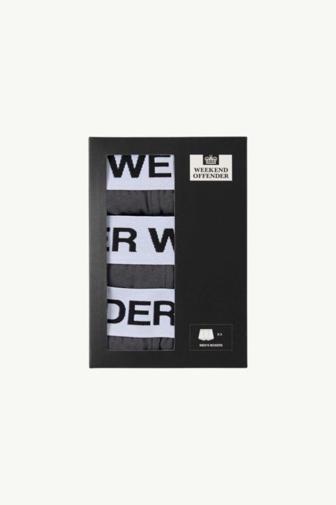 Weekend Offender Boxer Shorts Pack Of 3 Dark Charcoal WOSBO01-DRKCHARC
