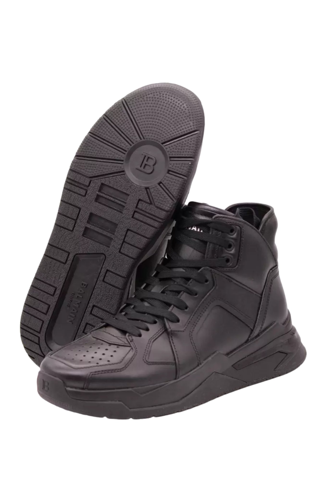 balmain-b-ball-high-top-sneakers-black-sm0c173-l014-3 Черевики Balmain 'B-BALL' High-Top Sneakers In Black SM0C173-L014