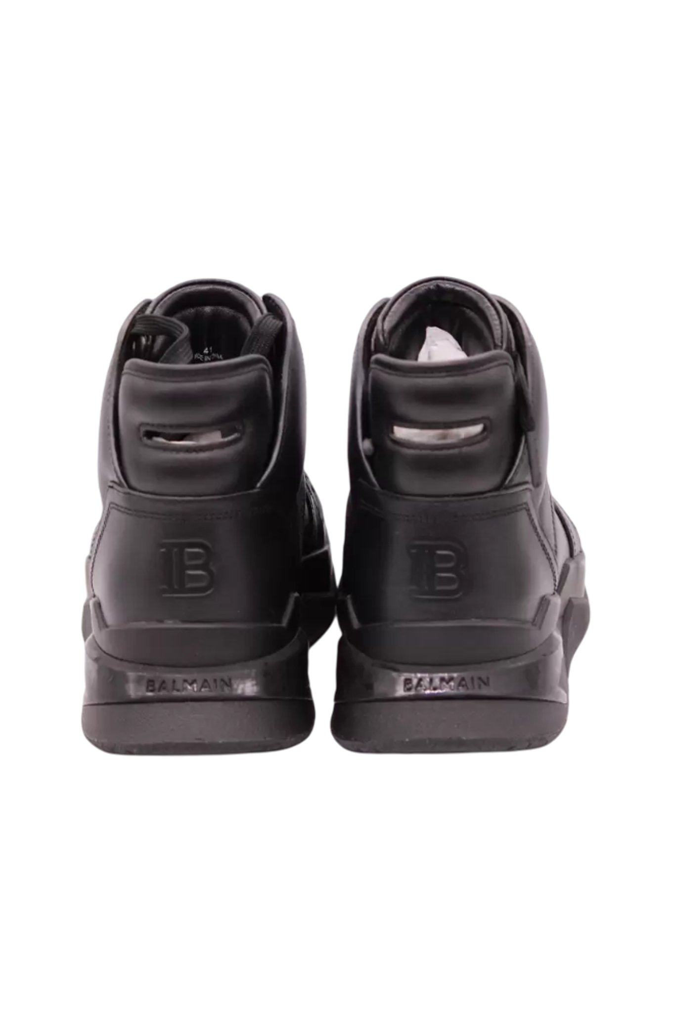 balmain-b-ball-high-top-sneakers-black-sm0c173-l014-4 Черевики Balmain 'B-BALL' High-Top Sneakers In Black SM0C173-L014