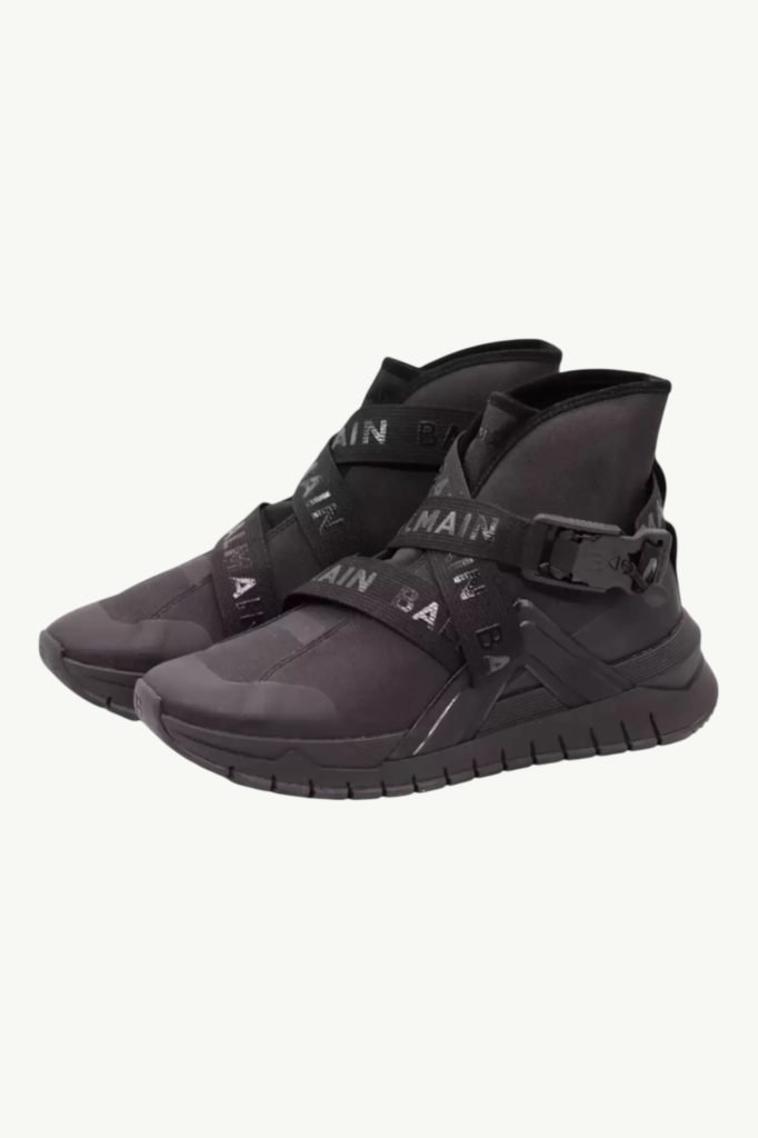Balmain ‘B-TROOP’ High-Top Sneakers In Black SM0C172/L011