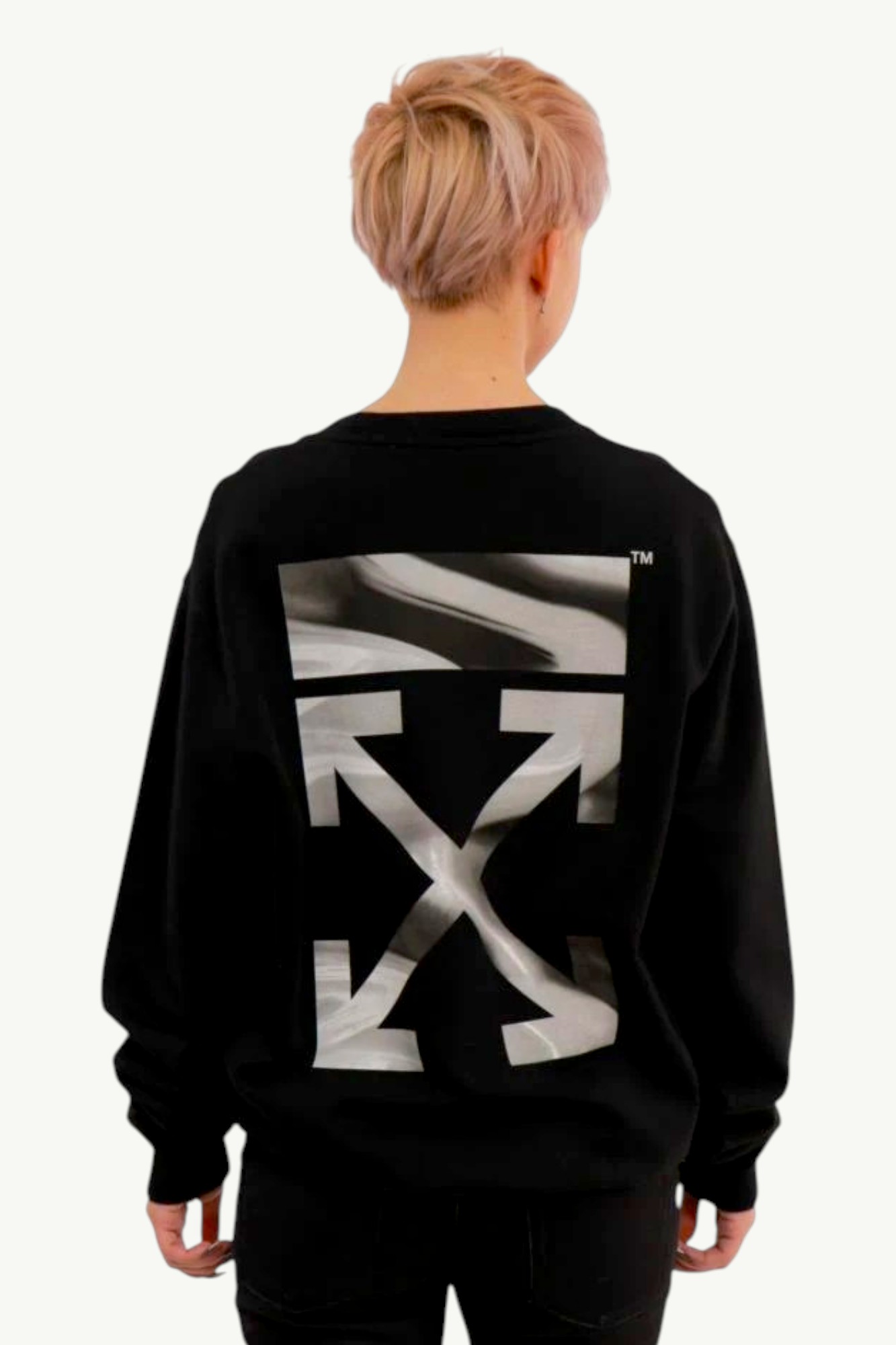off-white-arrow-liquid-melt-crewneck-sweatshirt-black-owba055r21jer0011009-5 Off-White Arrow Liquid Melt Crewneck Sweatshirt Black OWBA055R21JER0011009