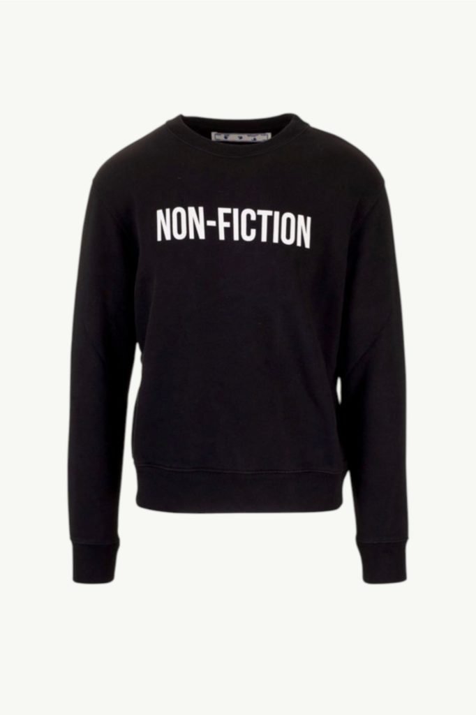 Off-White Non Fiction Slim Crewneck Sweatshirt Black – OMBA025E20FLE0071001