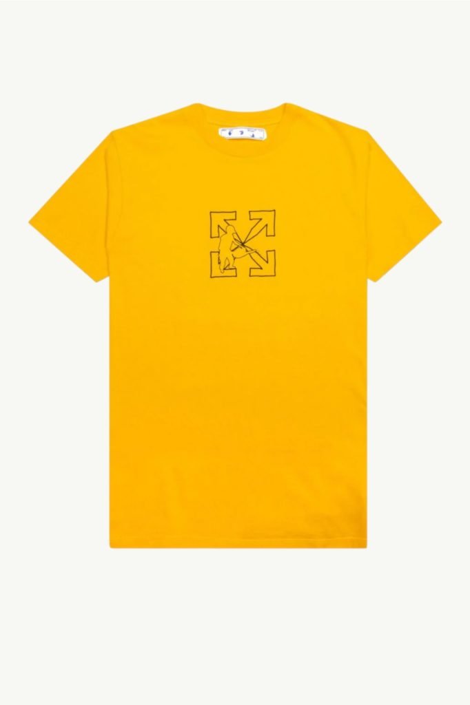 Off-White Workers Slim T-Shirt Yellow OMAA027E20JER0031810