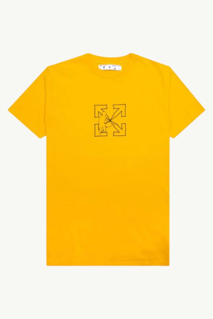 Off-White Workers Slim T-Shirt Yellow - OMAA027E20JER0031810