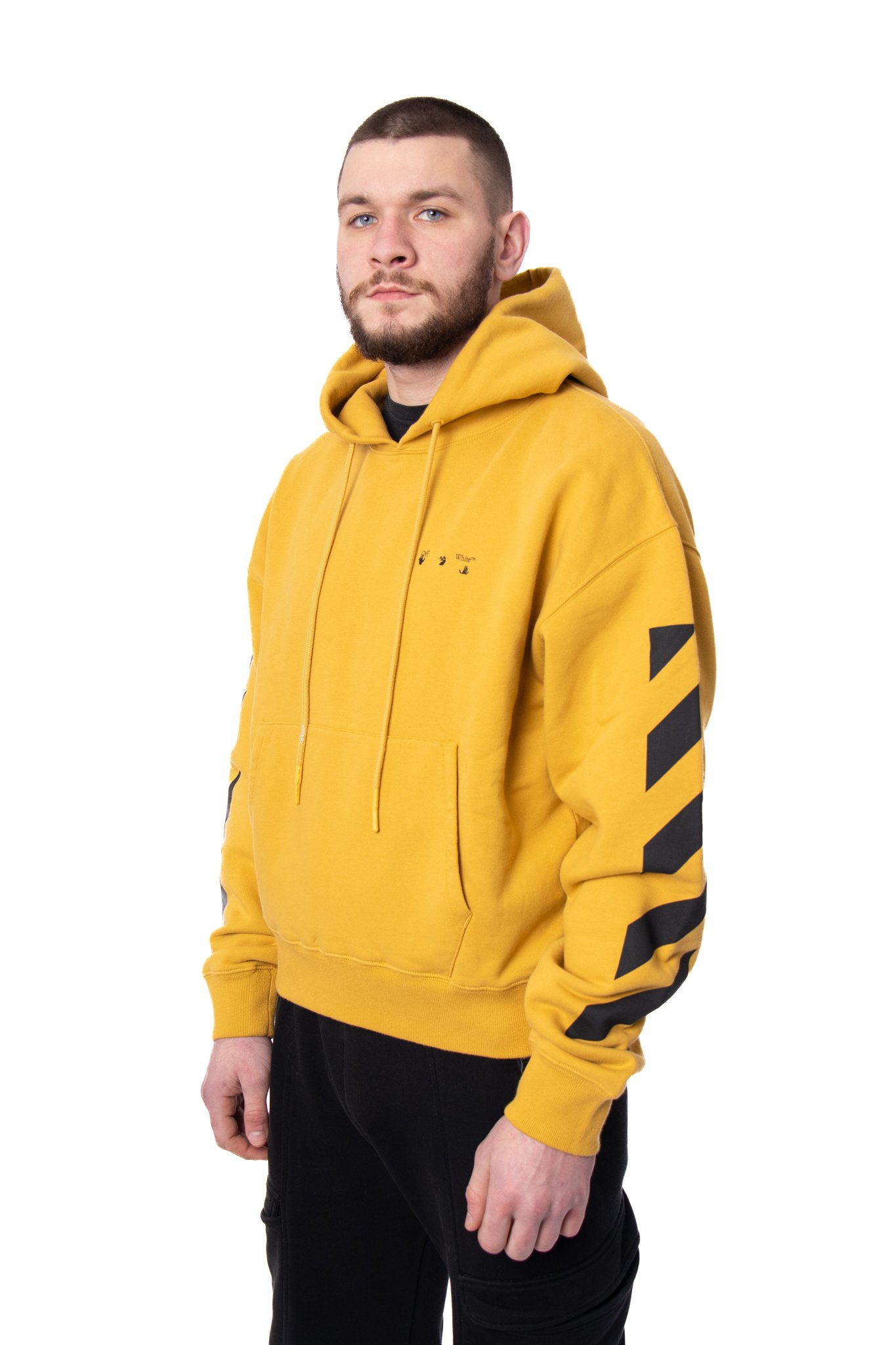 Off-White Arrows Print Hoodie Yellow-4 Худі Off-White Arrows Print Hoodie Yellow