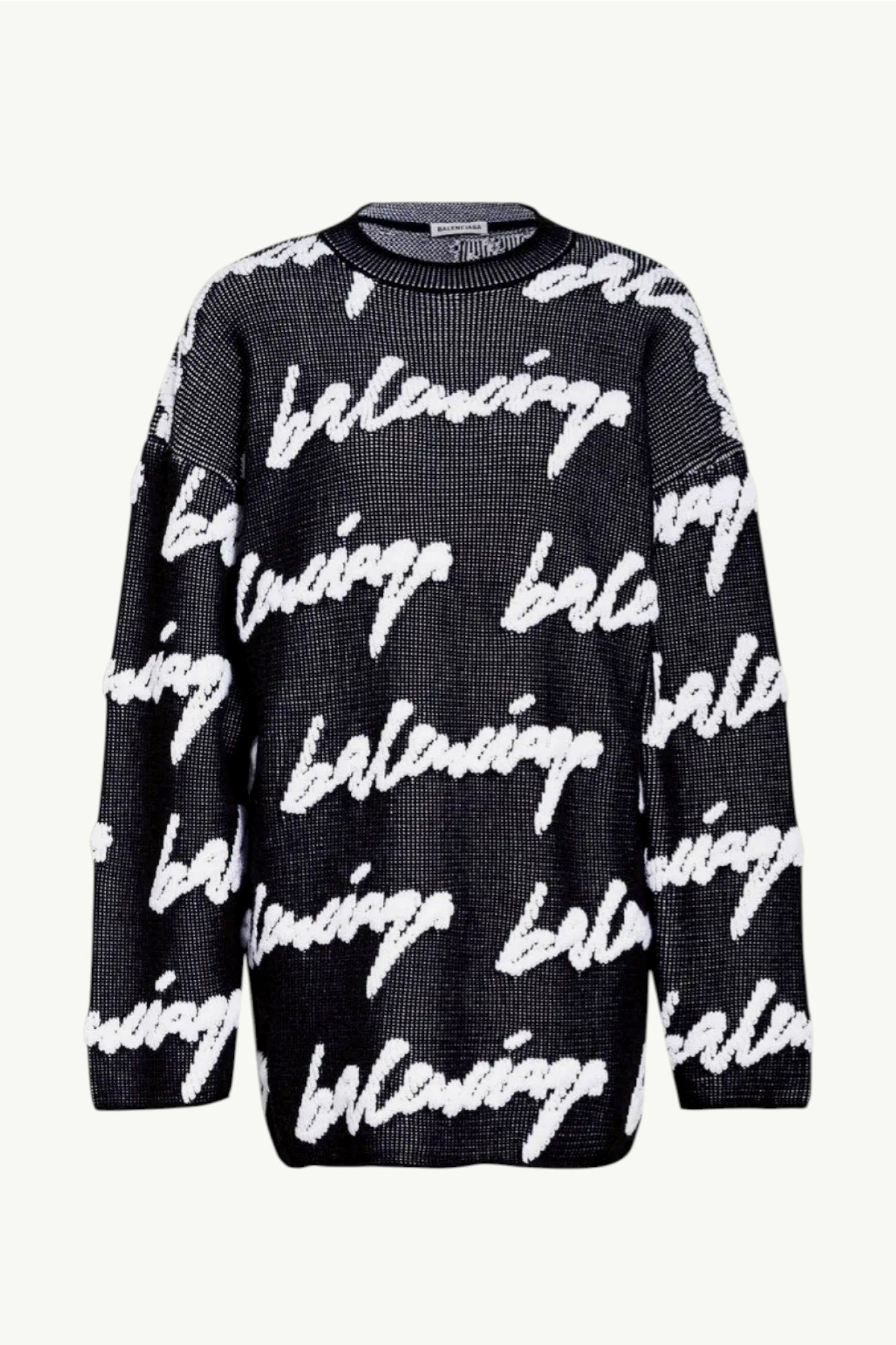 balenciaga-signature-logo-knit-sweater-0 Balenciaga Signature Logo Knit Sweater WLO-628730-T3180