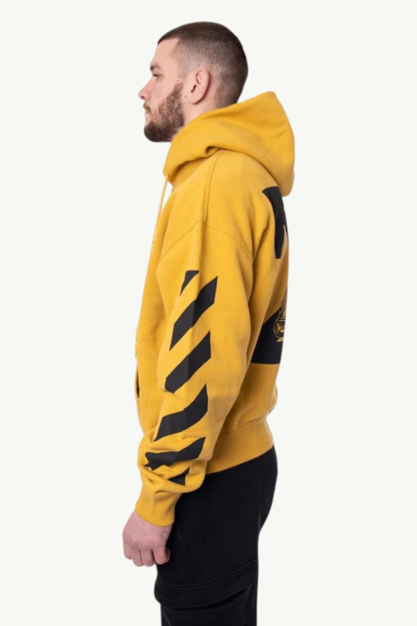 Off-White Arrows Print Hoodie Yellow OMBB037F20FLE004