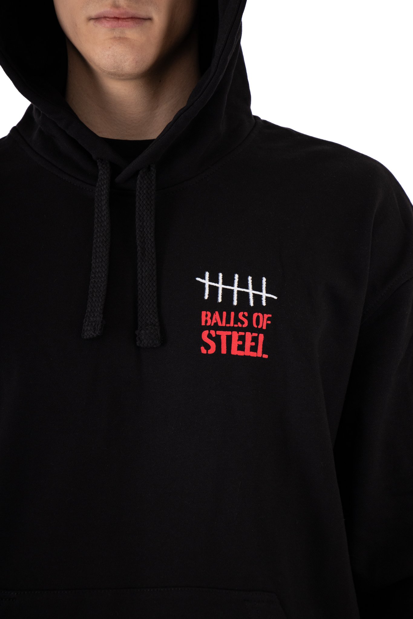 Худі Balls of Steel Never Give Up Graphic Hoodie Black-2 Худі Balls of Steel Never Give Up Graphic Hoodie Black