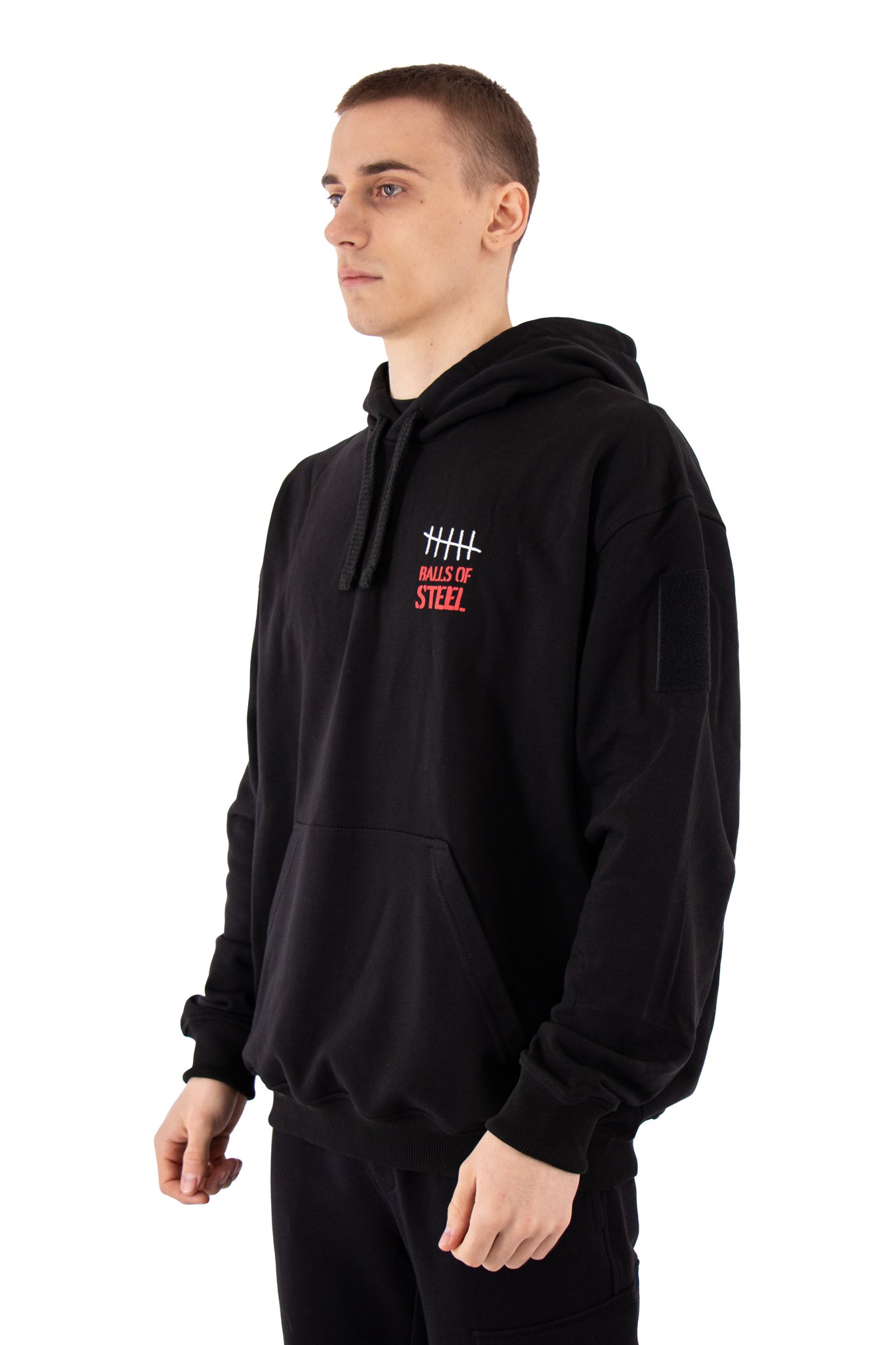 Худі Balls of Steel Never Give Up Graphic Hoodie Black-5 Худі Balls of Steel Never Give Up Graphic Hoodie Black