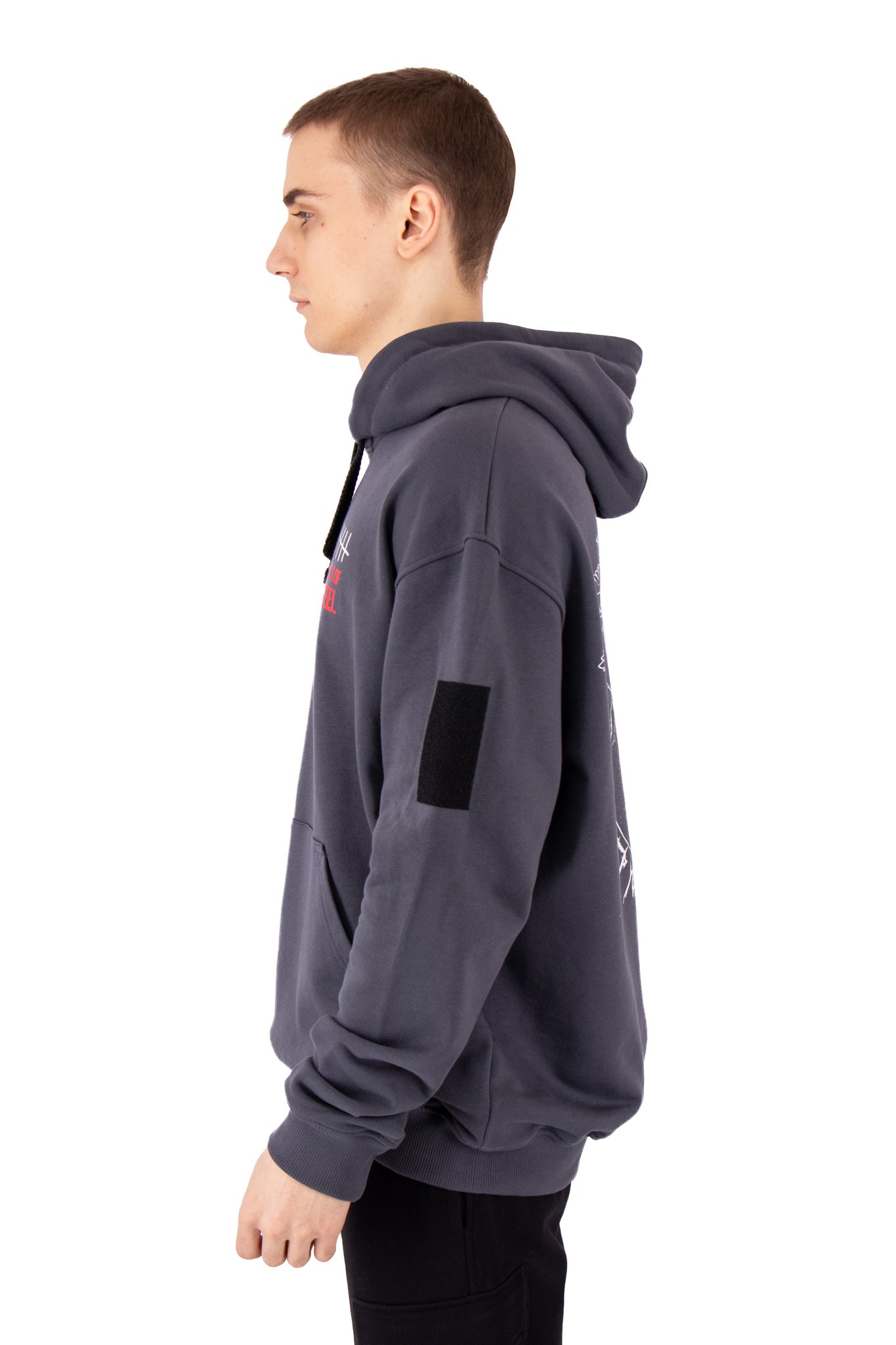 Худі Balls of Steel Never Give Up Graphic Hoodie Dark Grey-2 Худі Balls of Steel Never Give Up Graphic Hoodie Dark Grey