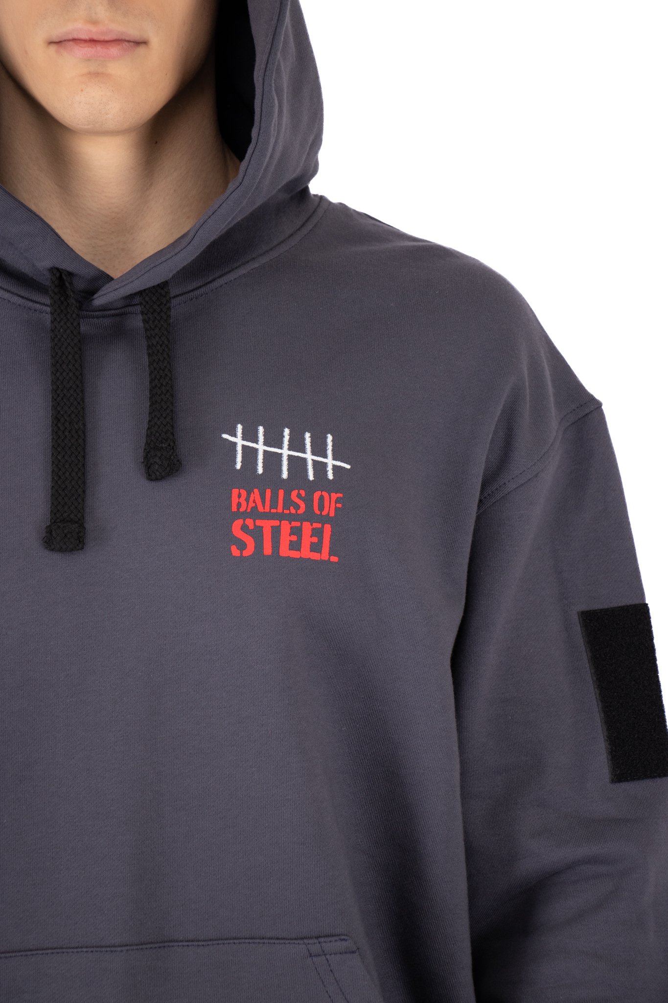Худі Balls of Steel Never Give Up Graphic Hoodie Dark Grey-5 Худі Balls of Steel Never Give Up Graphic Hoodie Dark Grey