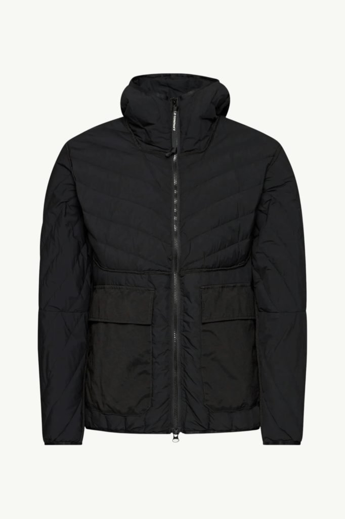 C.P. Company Outerwear Medium Down Monobloque Goggle Jacket Black 11CMOW024A-006109M-999