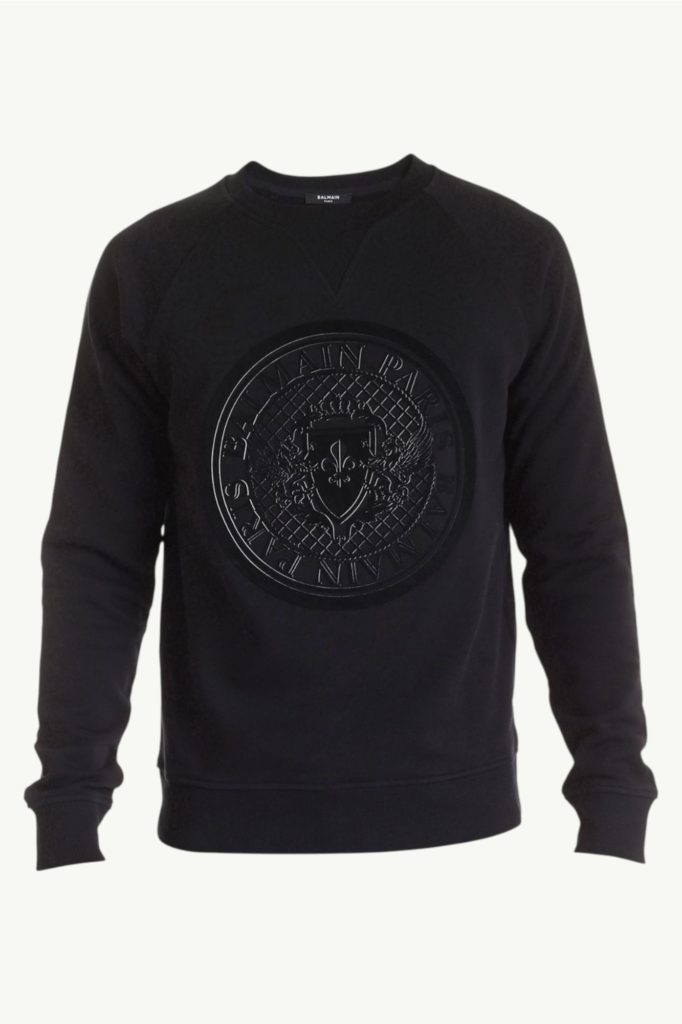 Світшот Balmain Medallion Logo Sweatshirt In Black SH13279I135