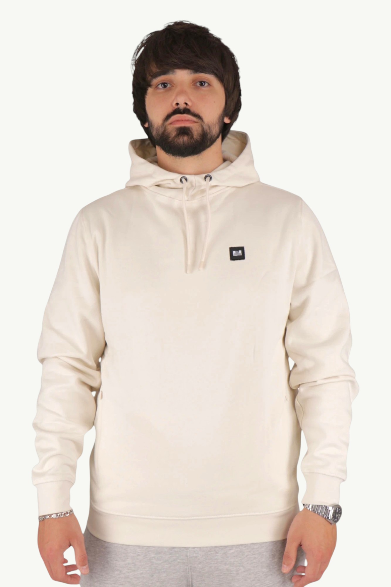 weekend-offender-ribbe-hoodie-ivory-HDAW2401-IVORY-1 Weekend Offender Ribbe Hoodie Ivory HDAW2401-IVORY