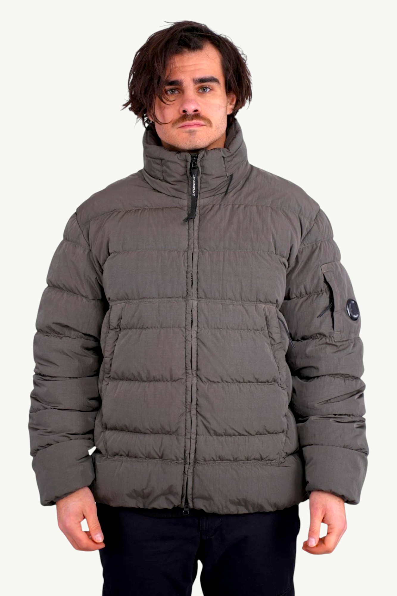 cp-company-outerwear-medium-down-jacket-eco-chrome-r-green-13cmow028a-006369g669-1 C.P. Company Outerwear Medium Down Jacket Eco Chrome R Green 13CMOW028A-006369G-669
