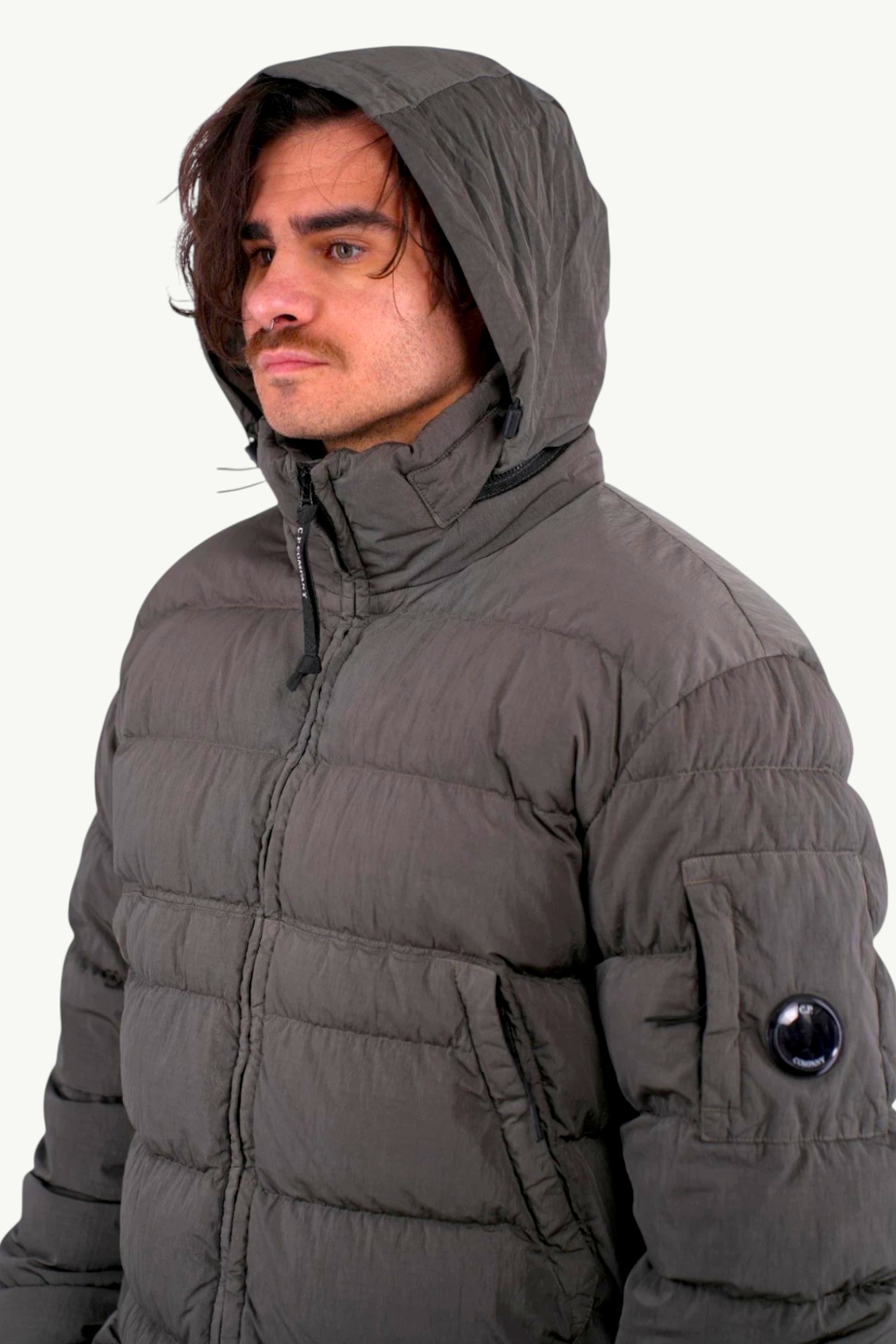 cp-company-outerwear-medium-down-jacket-eco-chrome-r-green-13cmow028a-006369g669-5 C.P. Company Outerwear Medium Down Jacket Eco Chrome R Green 13CMOW028A-006369G-669