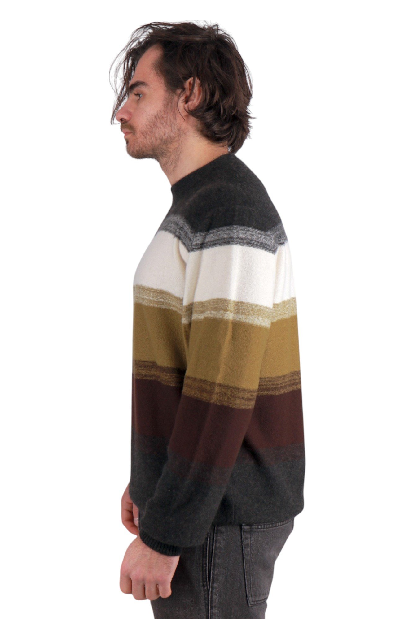 loro-piana-glenshell-striped-cashmere-and-silk-in-white-acorn-melang-3 Светр Loro Piana Glenshell Striped Cashmere And Silk In White/Acorn Melang FAL9219