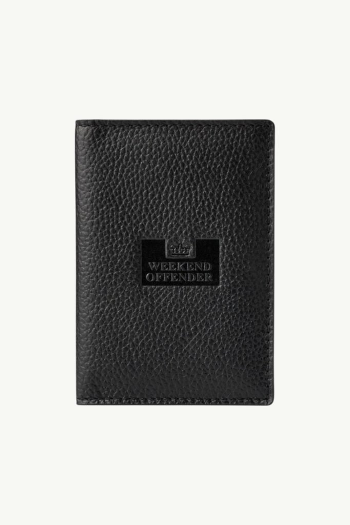 Weekend Offender Leather Hip Flask With Gift Box Black AC1024