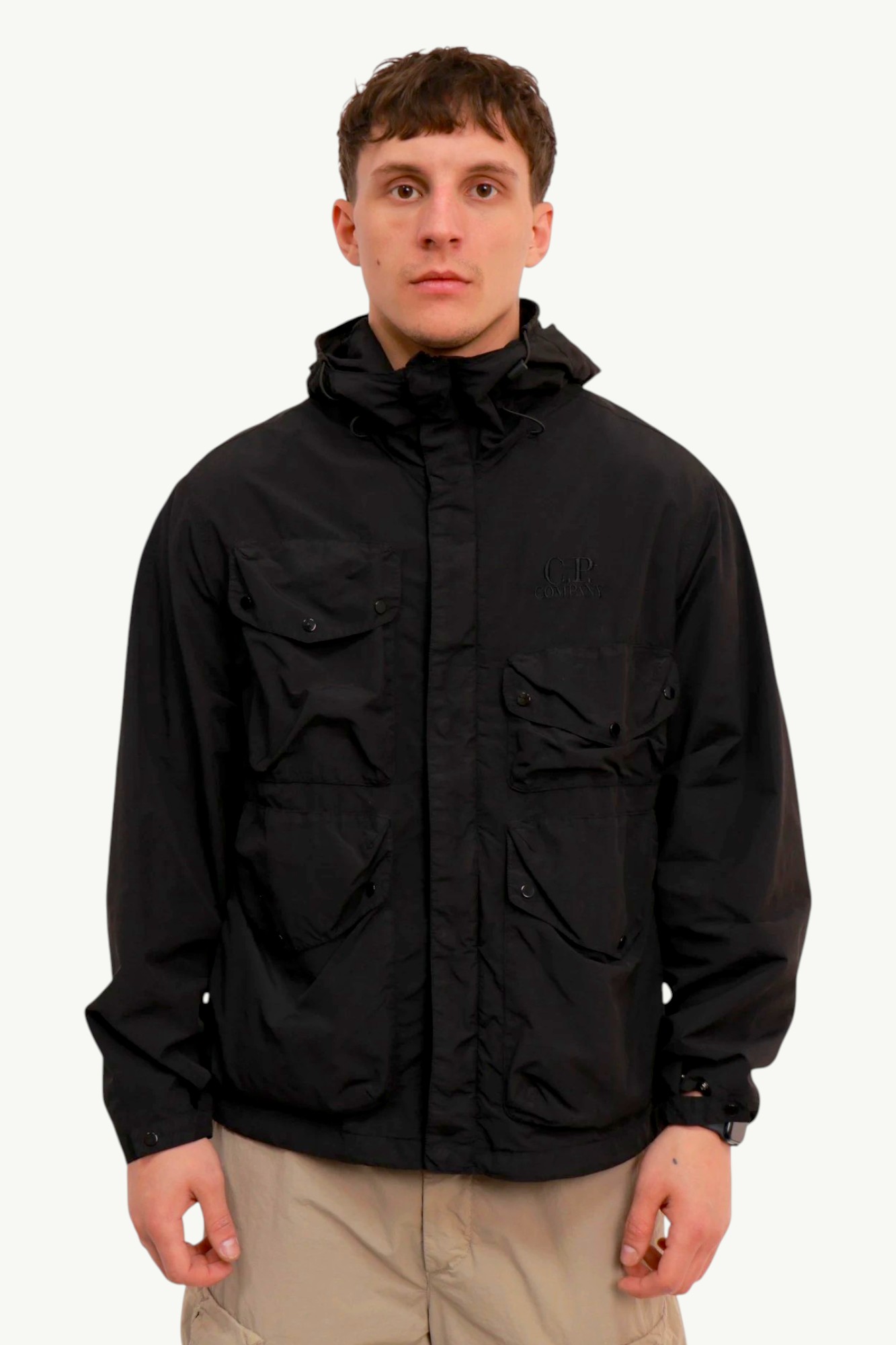 Куртка C.P. Company Flatt Nylon Goggle Jacket Black - 221B Store