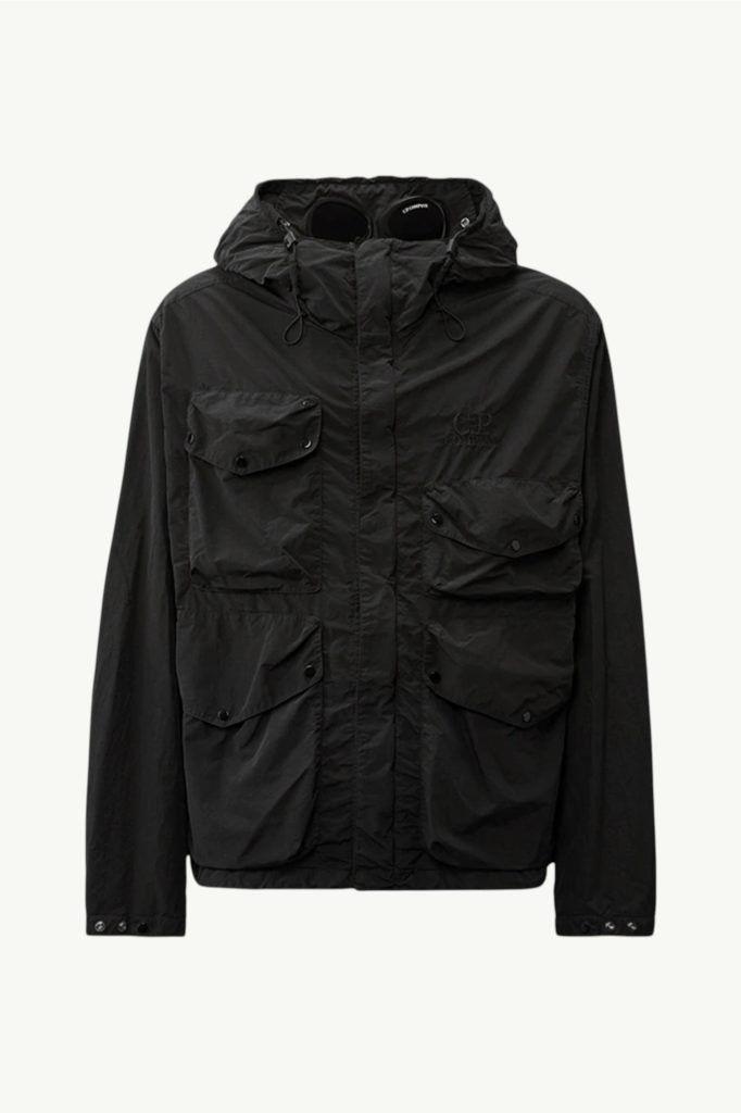 C.P. Company Flatt Nylon Goggle Jacket Black 18CMOW050A-005991G-999