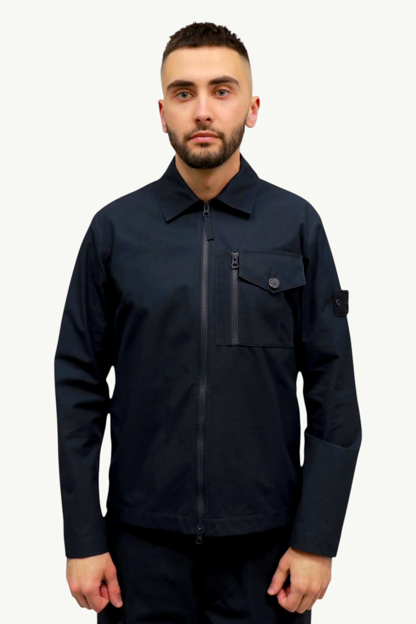 stone-island-ghost-weatherproof-cotton-canvas-jacket-navy-k1s151200007s00f1-v0020-1 Stone Island Ghost Weatherproof Cotton Canvas Jacket Navy K1S151200007-S00F1-V0020