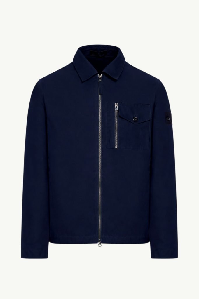 Stone Island Ghost Weatherproof Cotton Canvas Jacket Navy K1S151200007-S00F1-V0020