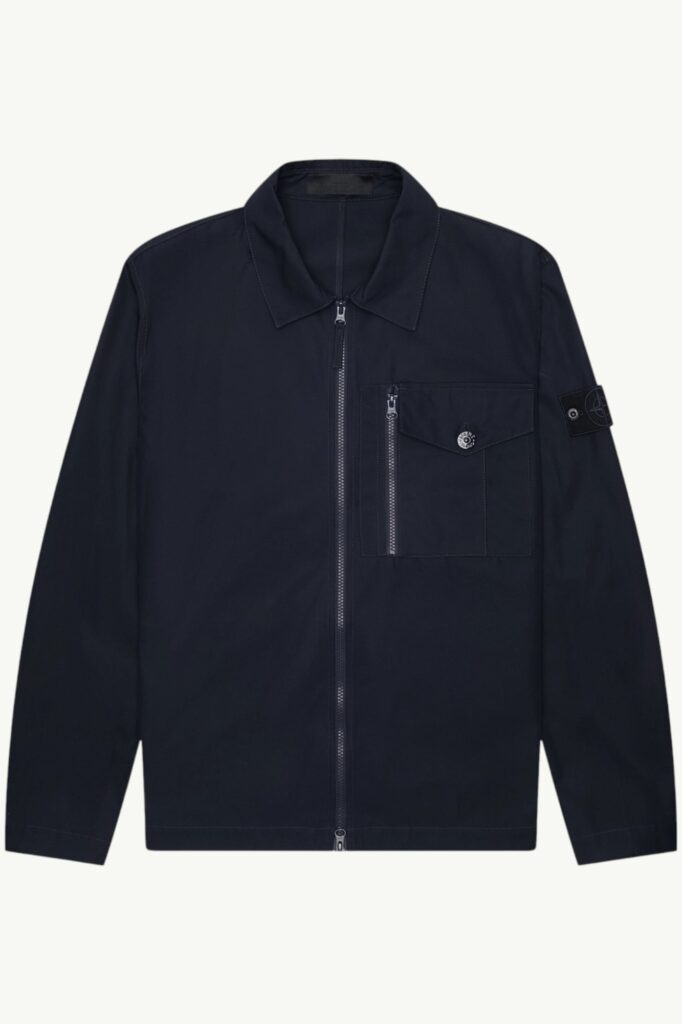 Stone Island Ghost Weatherproof Cotton Canvas Jacket Navy - K1S151200007-S00F1-V0020