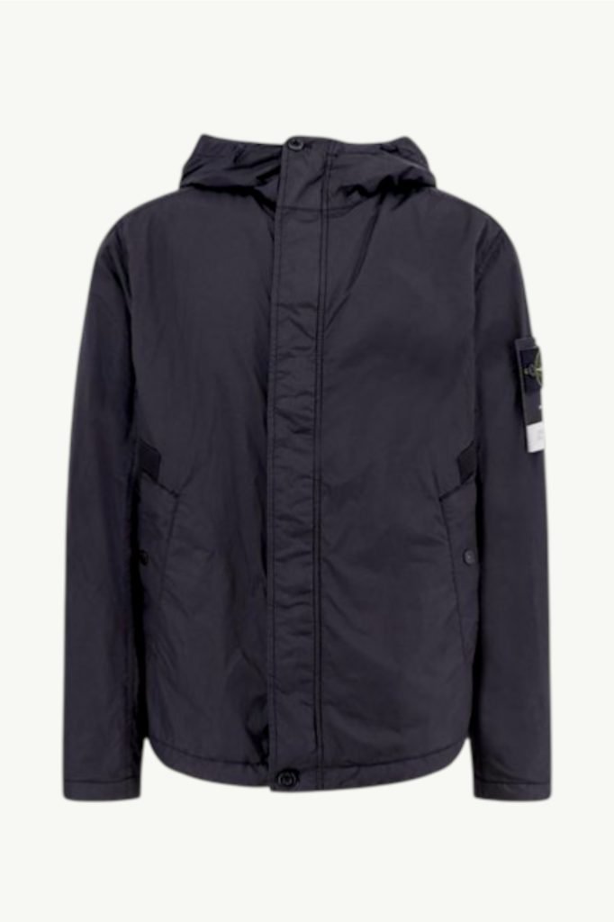 Stone Island Light Recycled Nylon Hooded Jacket Navy K1S154100092-S0A23-V0020