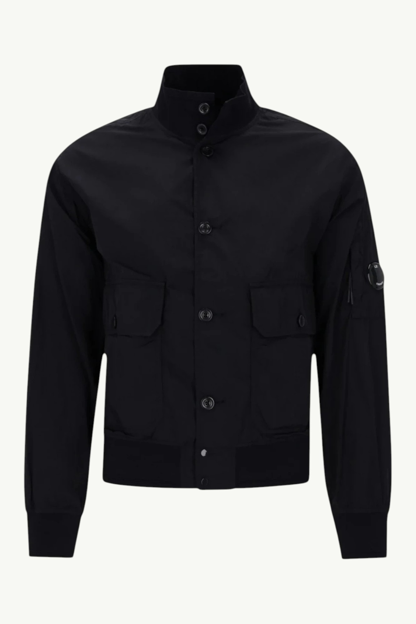 C.P. Company Chrome-R Full Button Jacket Black - 18CMOW014A-005904G-999
