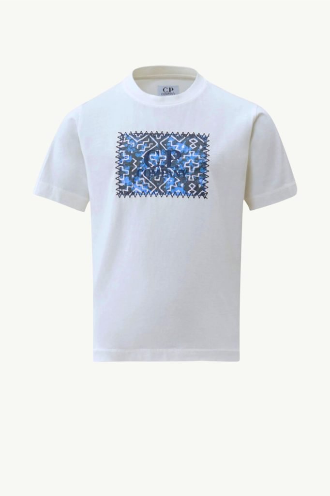 C.P. Company Cotton Jersey Paisley Logo T-Shirt White 18CKTS124C-00LAA17-103