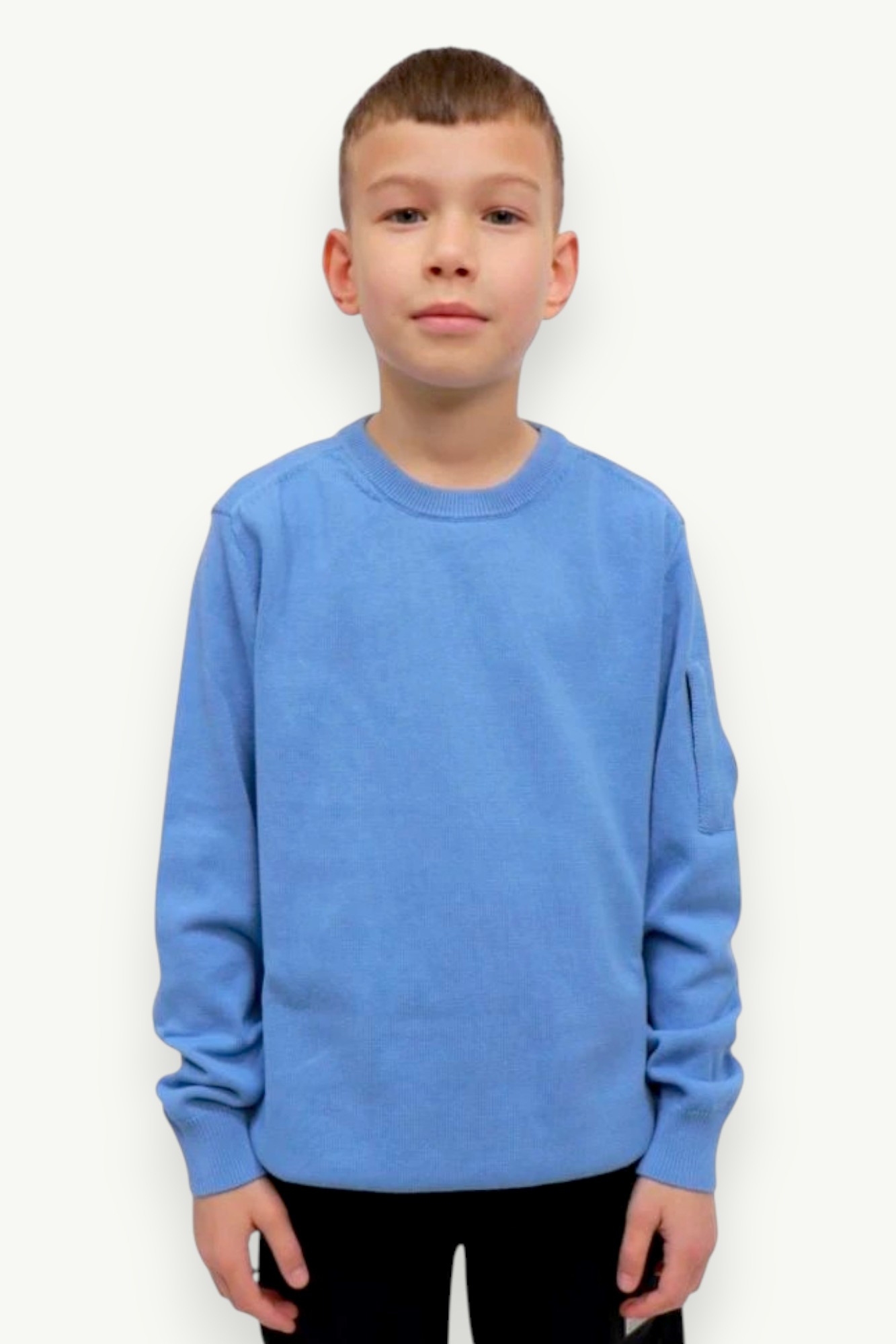 cp-company-cotton-knitted-crewneck-sweatshirt-blue-18ckkn114b00lhe62-857-1 C.P. Company Cotton Knitted Crewneck Sweatshirt Blue 18CKKN114B-00LHE62-857
