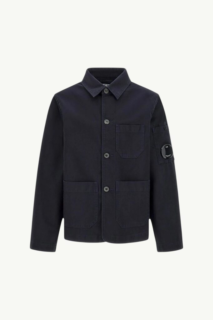 C.P. Company Cotton/Linen Jacket Eclipse Blue - 18CKOW054C-00LZC00-888