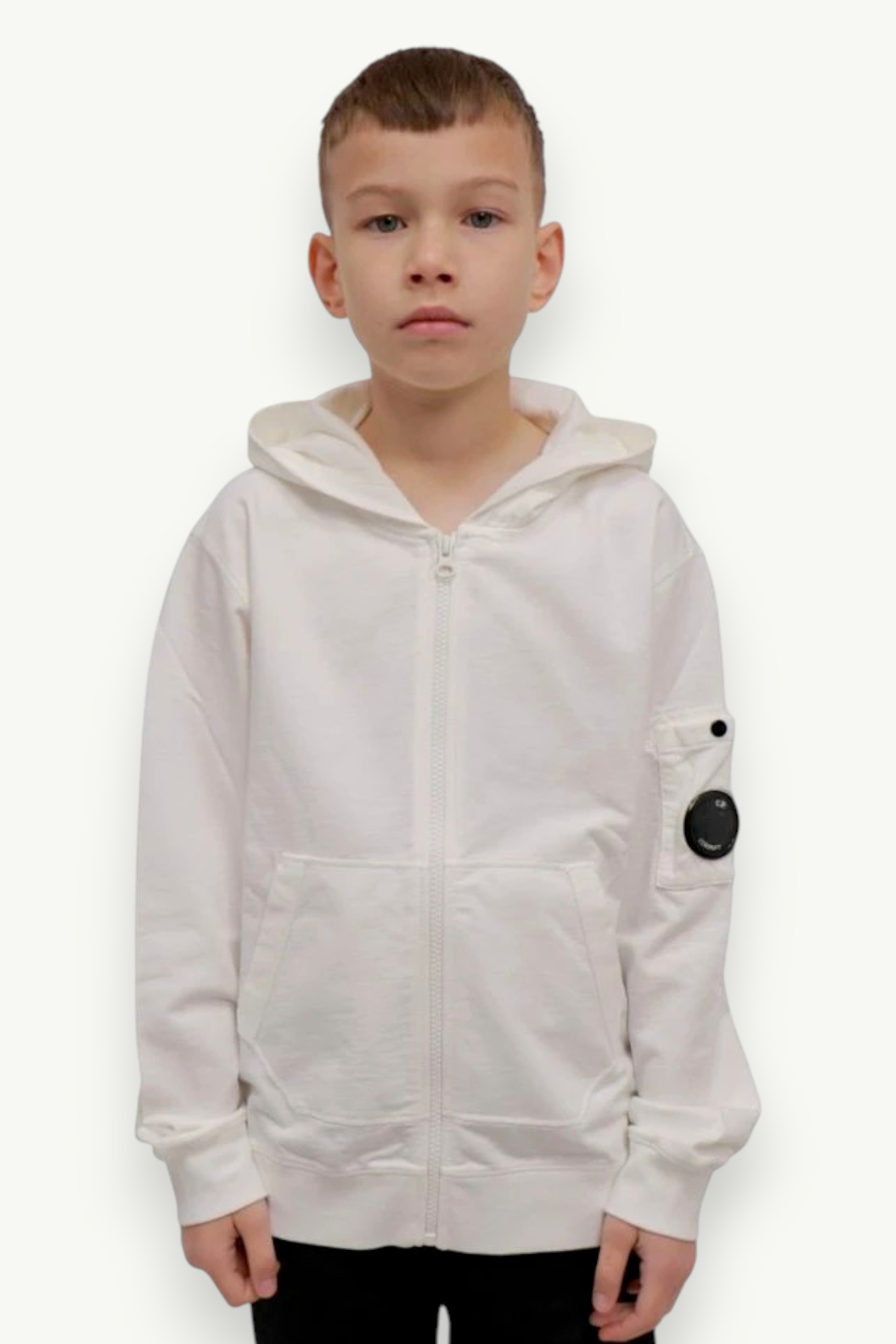 C.P. Company Full Zip Hooded White 18CKSS007C-00LCC02-103