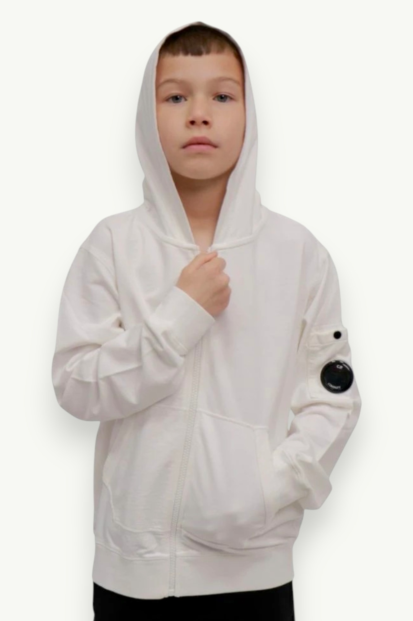 C.P. Company Full Zip Hooded White 18CKSS007C-00LCC02-103