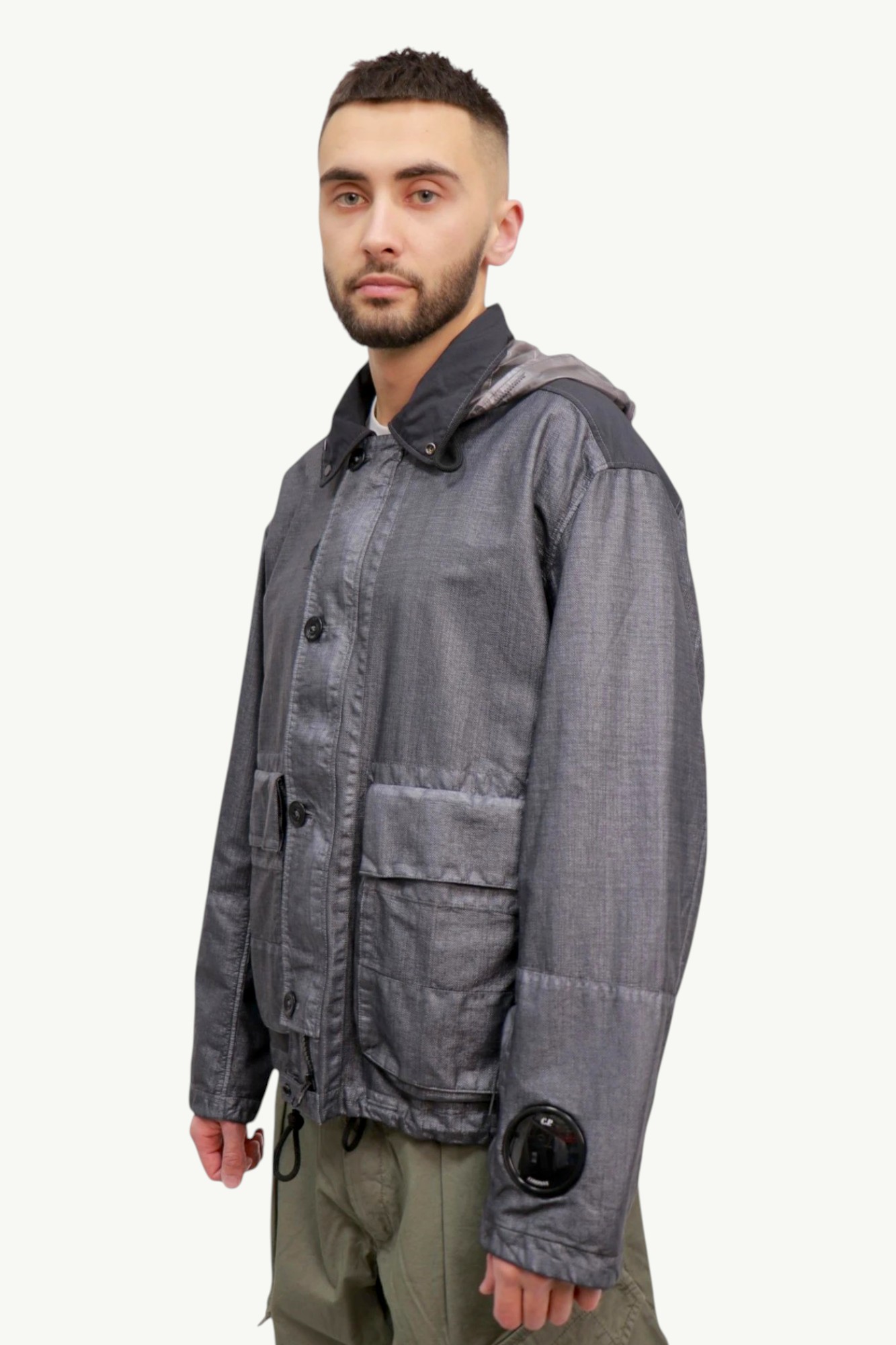 C.P. COMPANY グレー ミリタリージャケット Куртка C.P. Company Rafia Mille Jacket Smoked Pearl / Grey - 221B