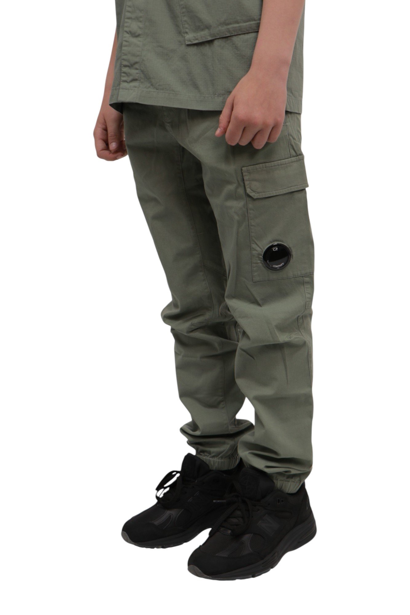 cp-company-stretch-sateen-pants-thyme-green-1 C.P. Company Stretch Sateen Pants Thyme/Green 18CKPA088C-00LRC05-669