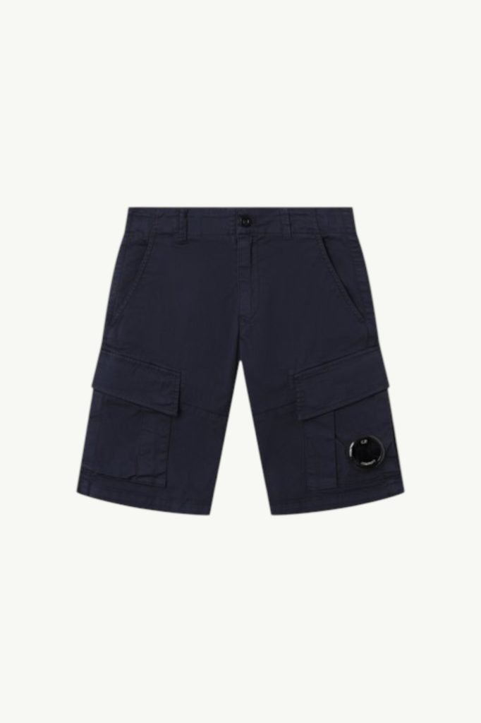C.P. Company Stretch Sateen Lens Cargo Shorts Eclipse Blue 18CKBE020C-00LRC05-888