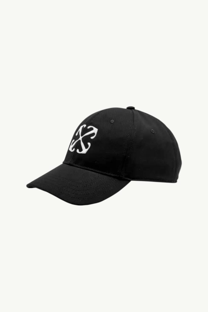 Off-White Arrow Drill Baseball Cap Black/White OMLB052F23FAB014-1001
