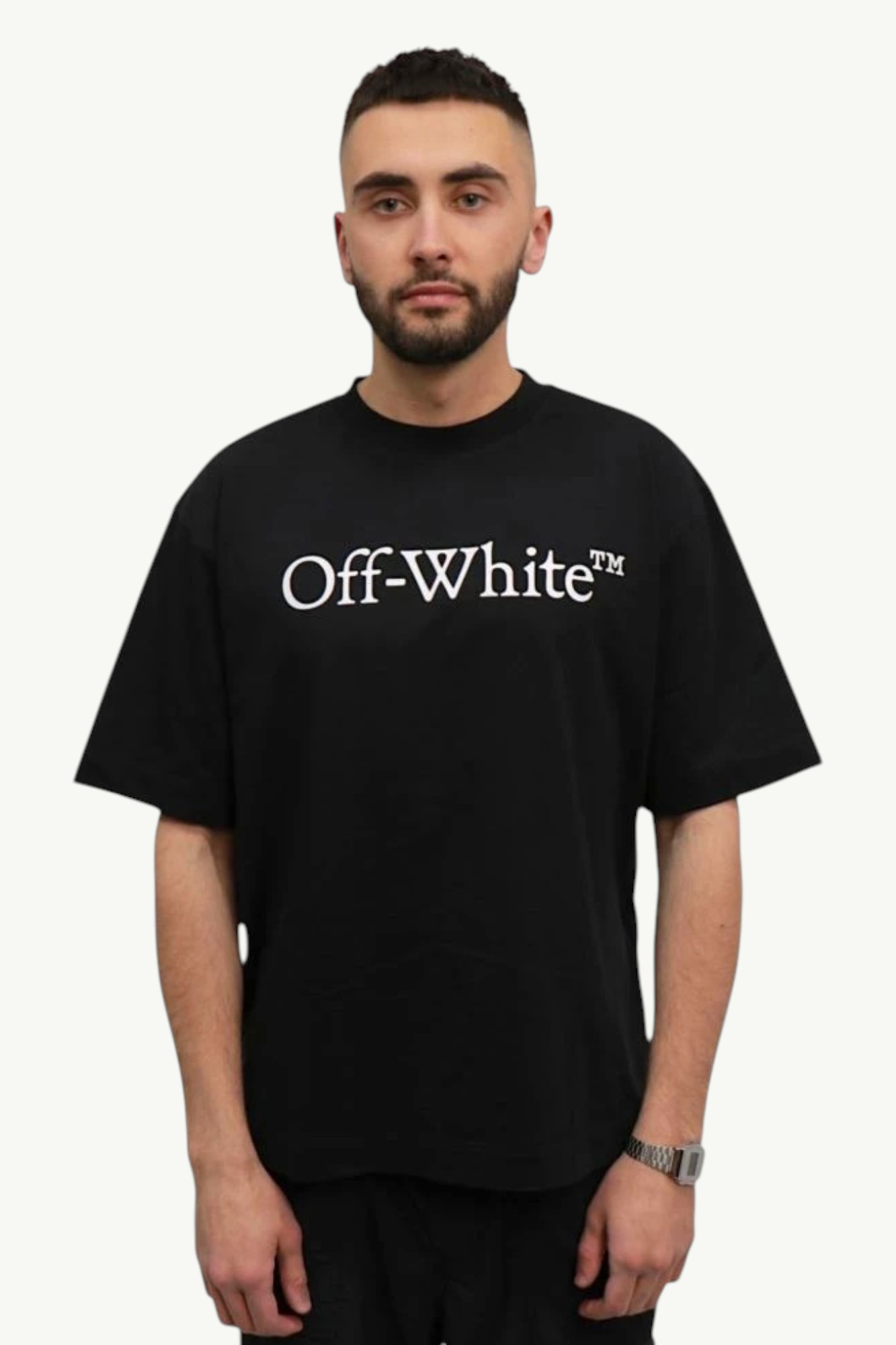 Off-White Big Bookish Skate S/S Tee Black/White OMAA120C99JER0081001