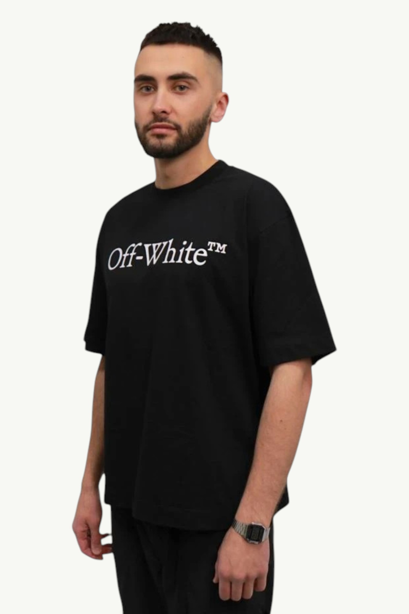 Off-White Big Bookish Skate S/S Tee Black/White OMAA120C99JER0081001