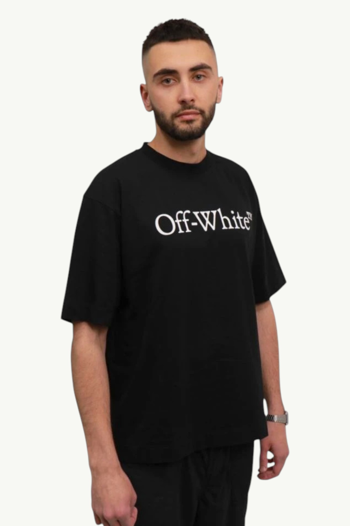 Off-White Big Bookish Skate S/S Tee Black/White OMAA120C99JER0081001