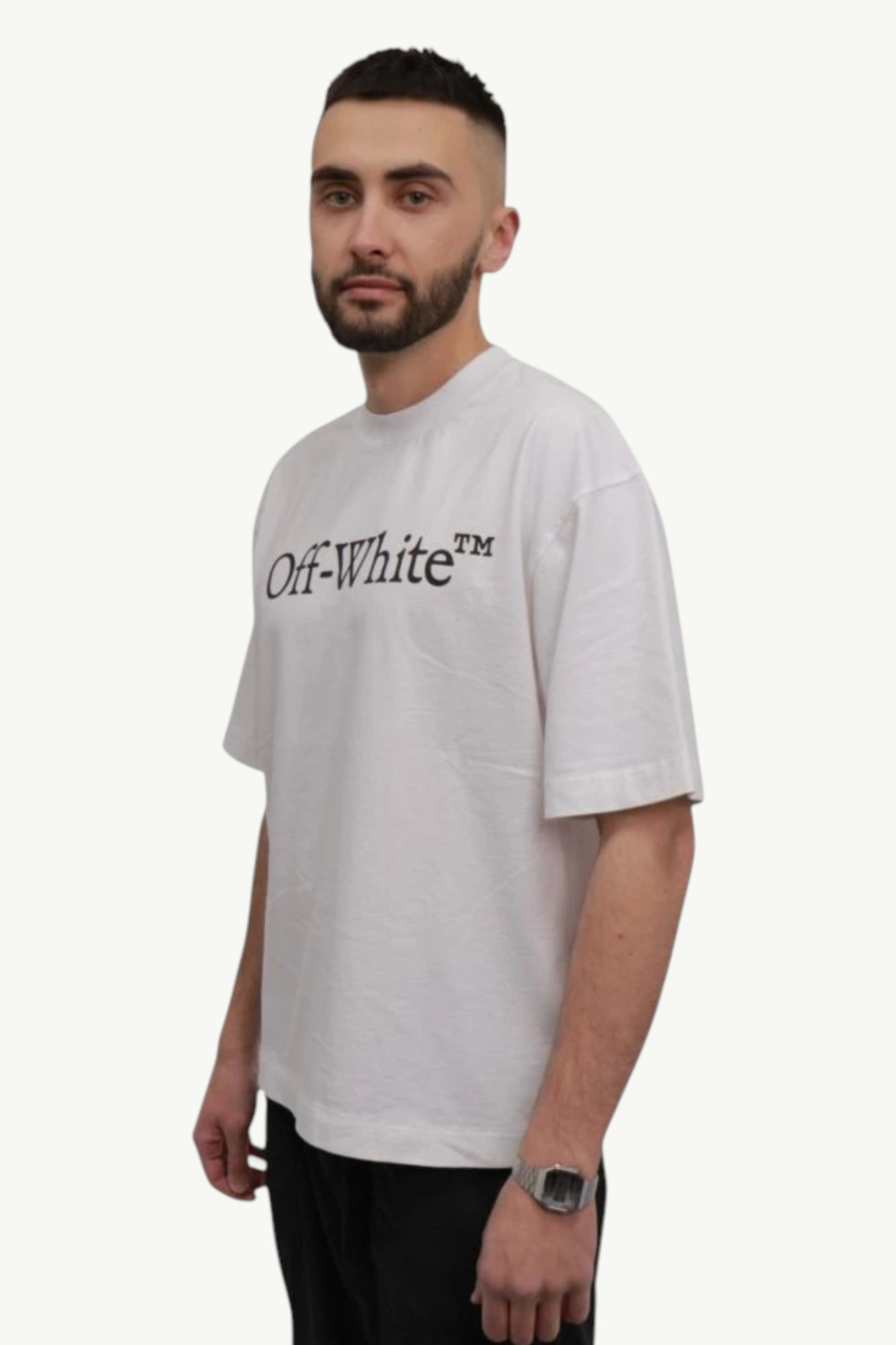 Off-White Big Bookish Skate S/S Tee White/Black OMAA120C99JER0080110