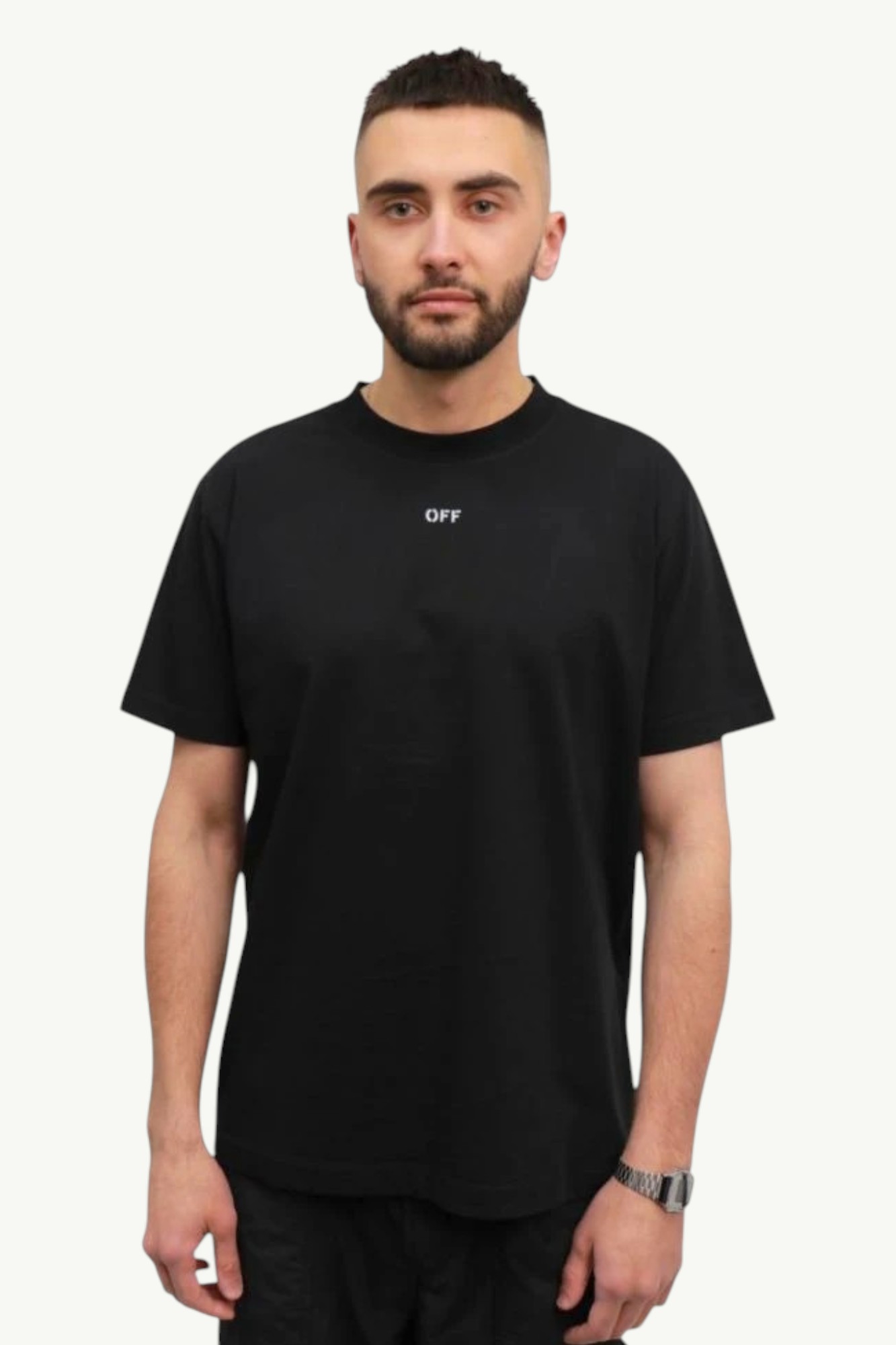 Off-White Off Stamp Slim S/S Tee Black OMAA027C99JER0171001