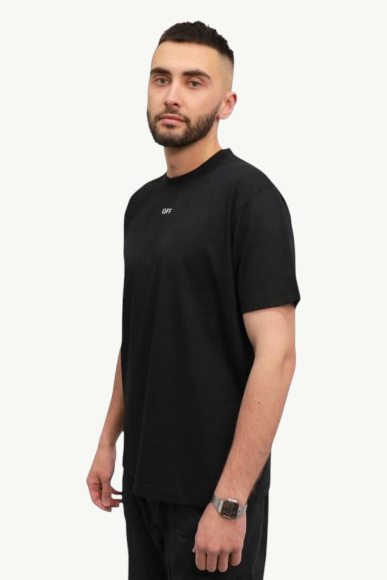 Off-White Off Stamp Slim S/S Tee Black OMAA027C99JER0171001