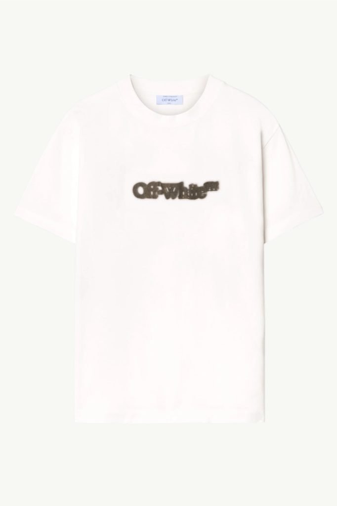 Off-White Spray Arrow Slim S/S T-Shirt White OMAA027S25JER00B-0110
