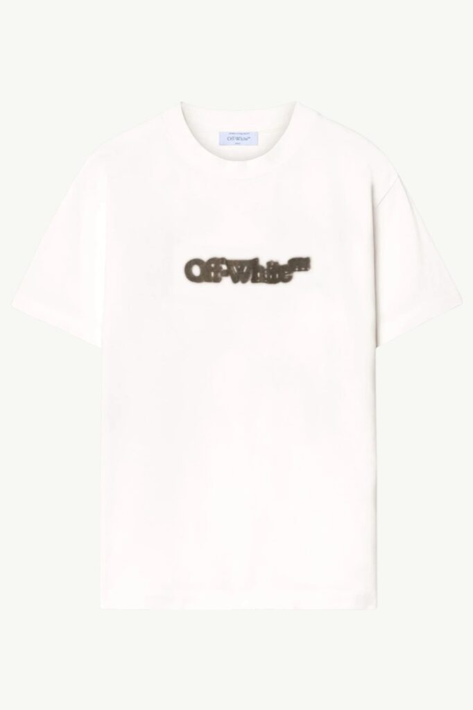Off-White Spray Arrow Slim S/S T-Shirt White -OMAA027S25JER00B0110