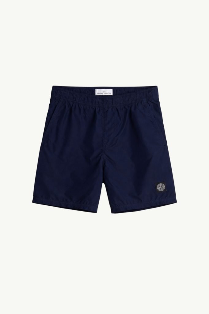 Stone Island Costume Da Bagno Con Patch Logo Navy K1S15B100B09S0046-V0020