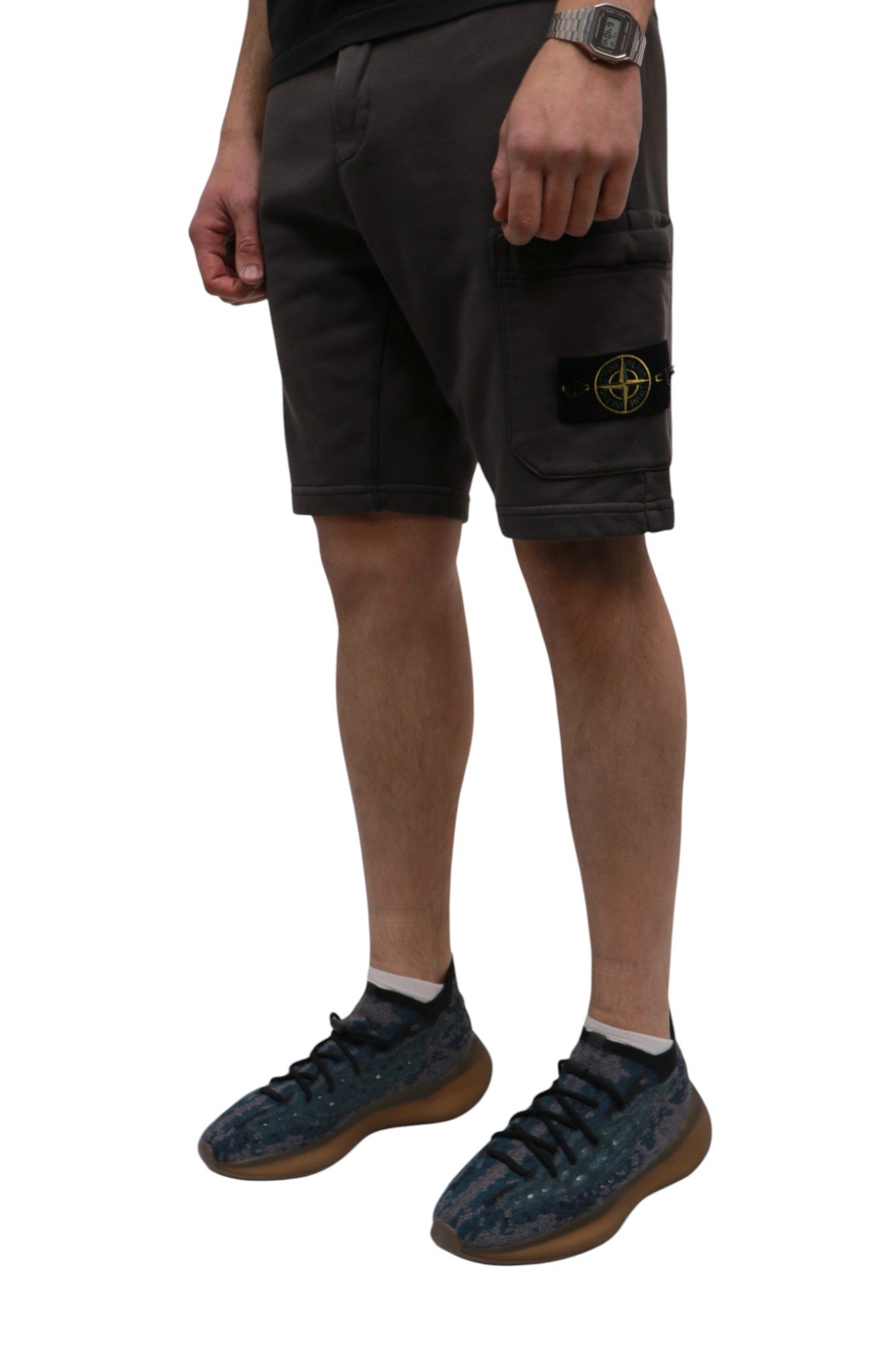 stone-island-organic-cotton-shorts-grigio-k1s156200012s0051v0065-1 Stone Island Organic Cotton Shorts Grigio K1S156200012S0051-V0065
